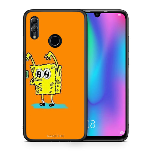 Θήκη Αγίου Βαλεντίνου Honor 10 Lite No Money 2 από τη Smartfits με σχέδιο στο πίσω μέρος και μαύρο περίβλημα | Honor 10 Lite No Money 2 case with colorful back and black bezels