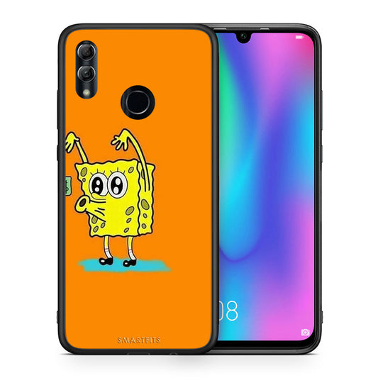 Θήκη Αγίου Βαλεντίνου Honor 10 Lite No Money 2 από τη Smartfits με σχέδιο στο πίσω μέρος και μαύρο περίβλημα | Honor 10 Lite No Money 2 case with colorful back and black bezels