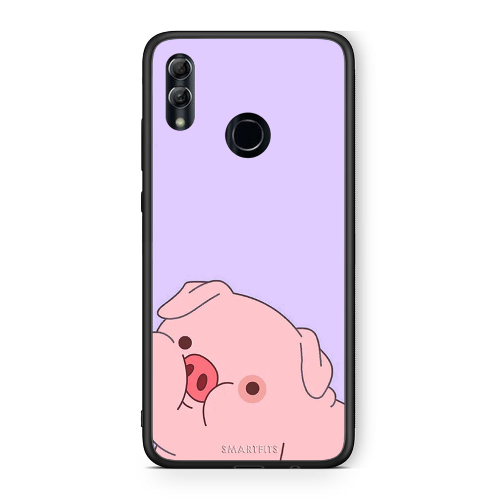 Honor 10 Lite Pig Love 2 Θήκη Αγίου Βαλεντίνου από τη Smartfits με σχέδιο στο πίσω μέρος και μαύρο περίβλημα | Smartphone case with colorful back and black bezels by Smartfits