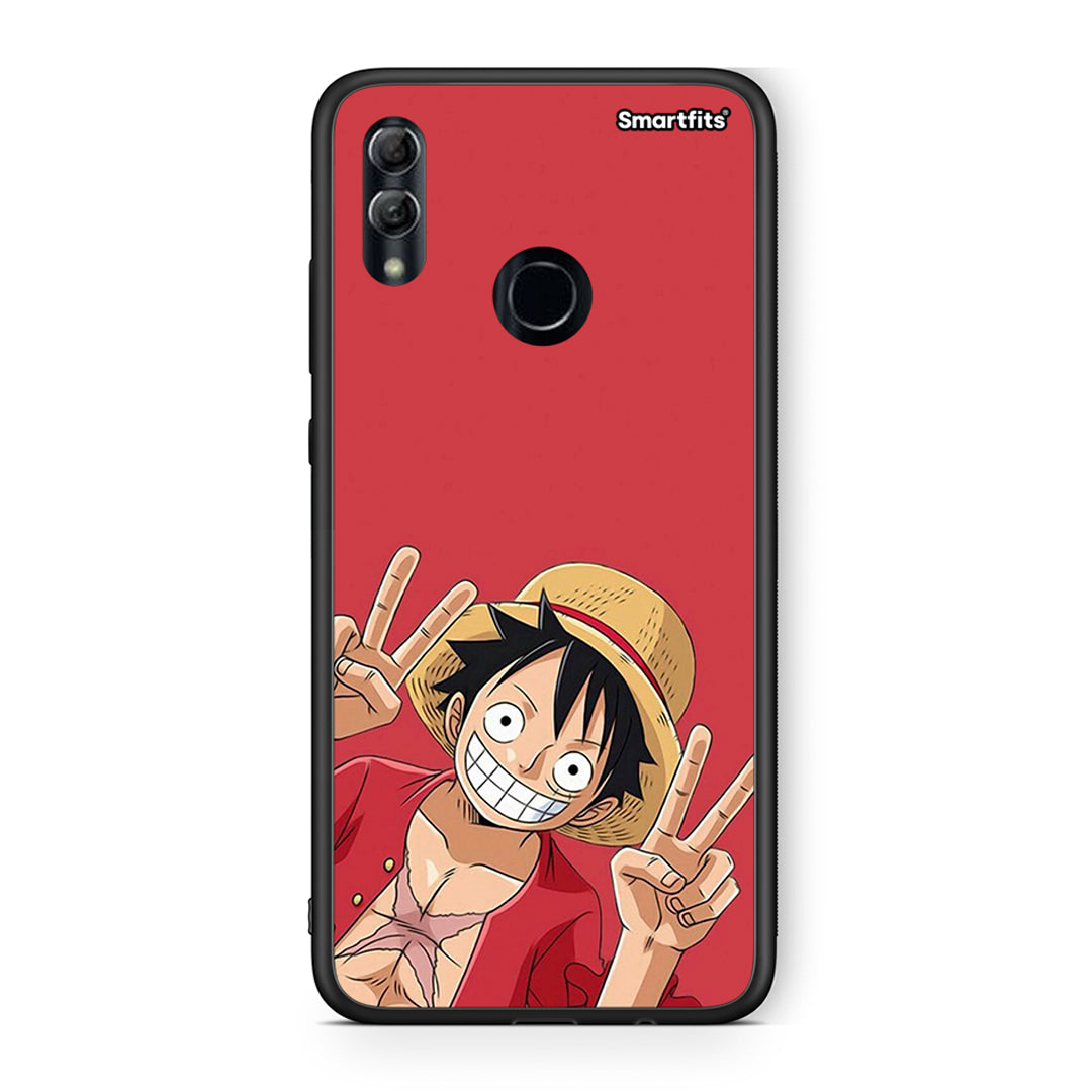Honor 10 Lite Pirate Luffy Θήκη από τη Smartfits με σχέδιο στο πίσω μέρος και μαύρο περίβλημα | Smartphone case with colorful back and black bezels by Smartfits