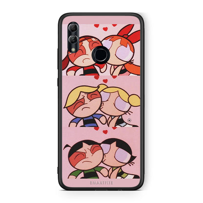 Honor 10 Lite Puff Love Θήκη Αγίου Βαλεντίνου από τη Smartfits με σχέδιο στο πίσω μέρος και μαύρο περίβλημα | Smartphone case with colorful back and black bezels by Smartfits
