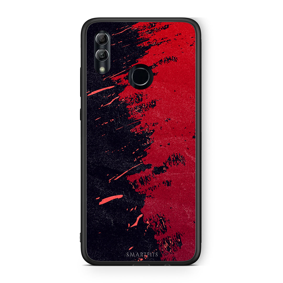Honor 10 Lite Red Paint Θήκη Αγίου Βαλεντίνου από τη Smartfits με σχέδιο στο πίσω μέρος και μαύρο περίβλημα | Smartphone case with colorful back and black bezels by Smartfits