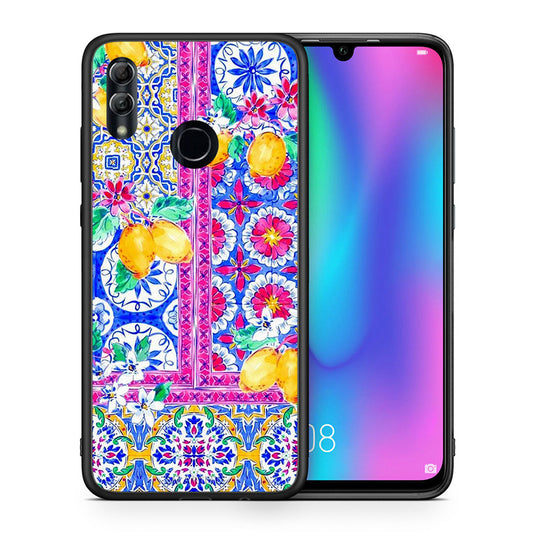 Θήκη Honor 8x Retro Spring από τη Smartfits με σχέδιο στο πίσω μέρος και μαύρο περίβλημα | Honor 8x Retro Spring case with colorful back and black bezels
