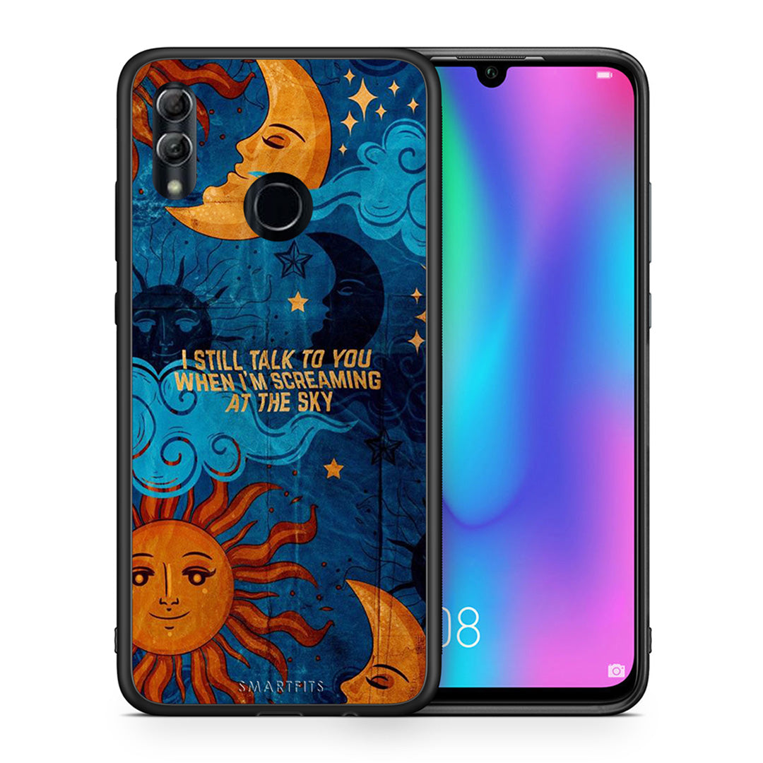 Θήκη Honor 10 Lite Screaming Sky από τη Smartfits με σχέδιο στο πίσω μέρος και μαύρο περίβλημα | Honor 10 Lite Screaming Sky case with colorful back and black bezels