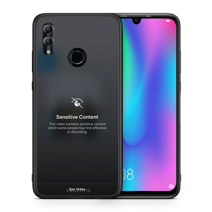 Θήκη Honor 10 Lite Sensitive Content από τη Smartfits με σχέδιο στο πίσω μέρος και μαύρο περίβλημα | Honor 10 Lite Sensitive Content case with colorful back and black bezels