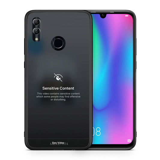 Θήκη Honor 10 Lite Sensitive Content από τη Smartfits με σχέδιο στο πίσω μέρος και μαύρο περίβλημα | Honor 10 Lite Sensitive Content case with colorful back and black bezels