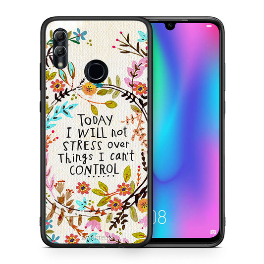 Θήκη Honor 8x Stress Over από τη Smartfits με σχέδιο στο πίσω μέρος και μαύρο περίβλημα | Honor 8x Stress Over case with colorful back and black bezels