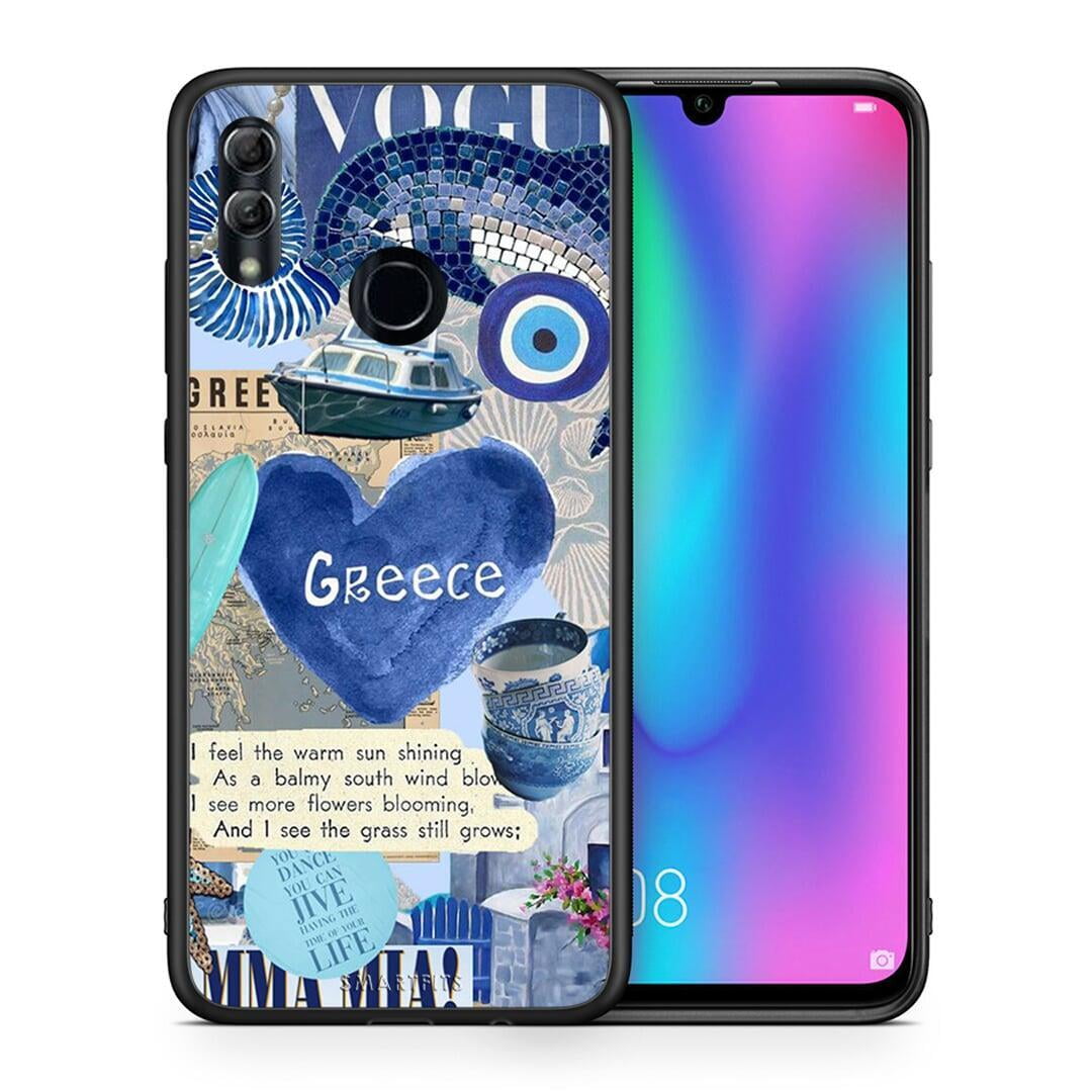 Θήκη Honor 10 Lite Summer In Greece από τη Smartfits με σχέδιο στο πίσω μέρος και μαύρο περίβλημα | Honor 10 Lite Summer In Greece case with colorful back and black bezels