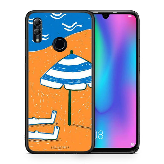 Θήκη Honor 8x Summering από τη Smartfits με σχέδιο στο πίσω μέρος και μαύρο περίβλημα | Honor 8x Summering case with colorful back and black bezels