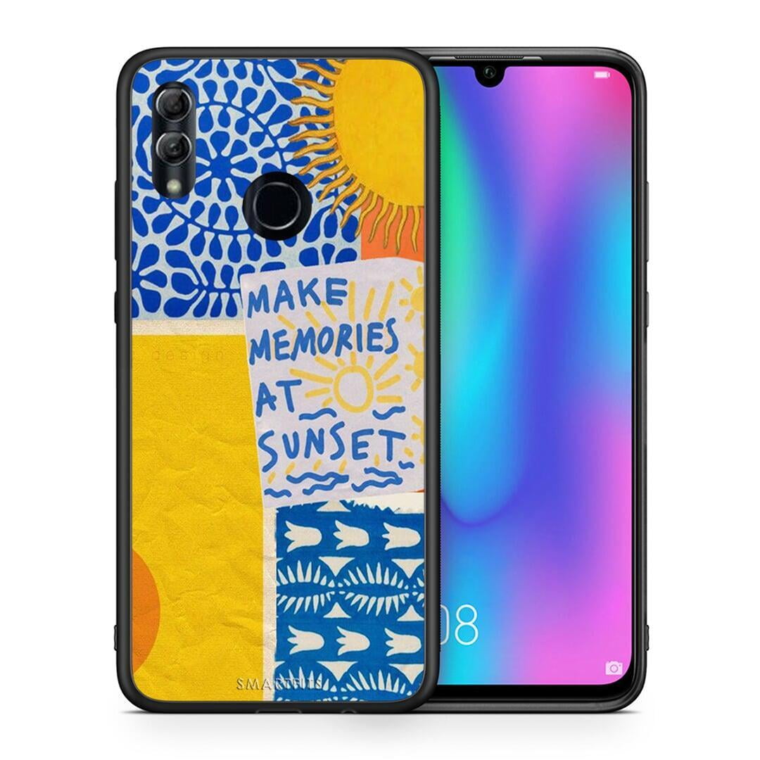 Θήκη Honor 8x Sunset Memories από τη Smartfits με σχέδιο στο πίσω μέρος και μαύρο περίβλημα | Honor 8x Sunset Memories case with colorful back and black bezels