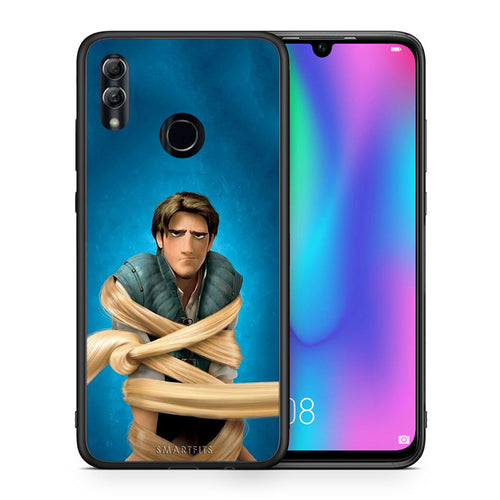 Θήκη Αγίου Βαλεντίνου Honor 10 Lite Tangled 1 από τη Smartfits με σχέδιο στο πίσω μέρος και μαύρο περίβλημα | Honor 10 Lite Tangled 1 case with colorful back and black bezels