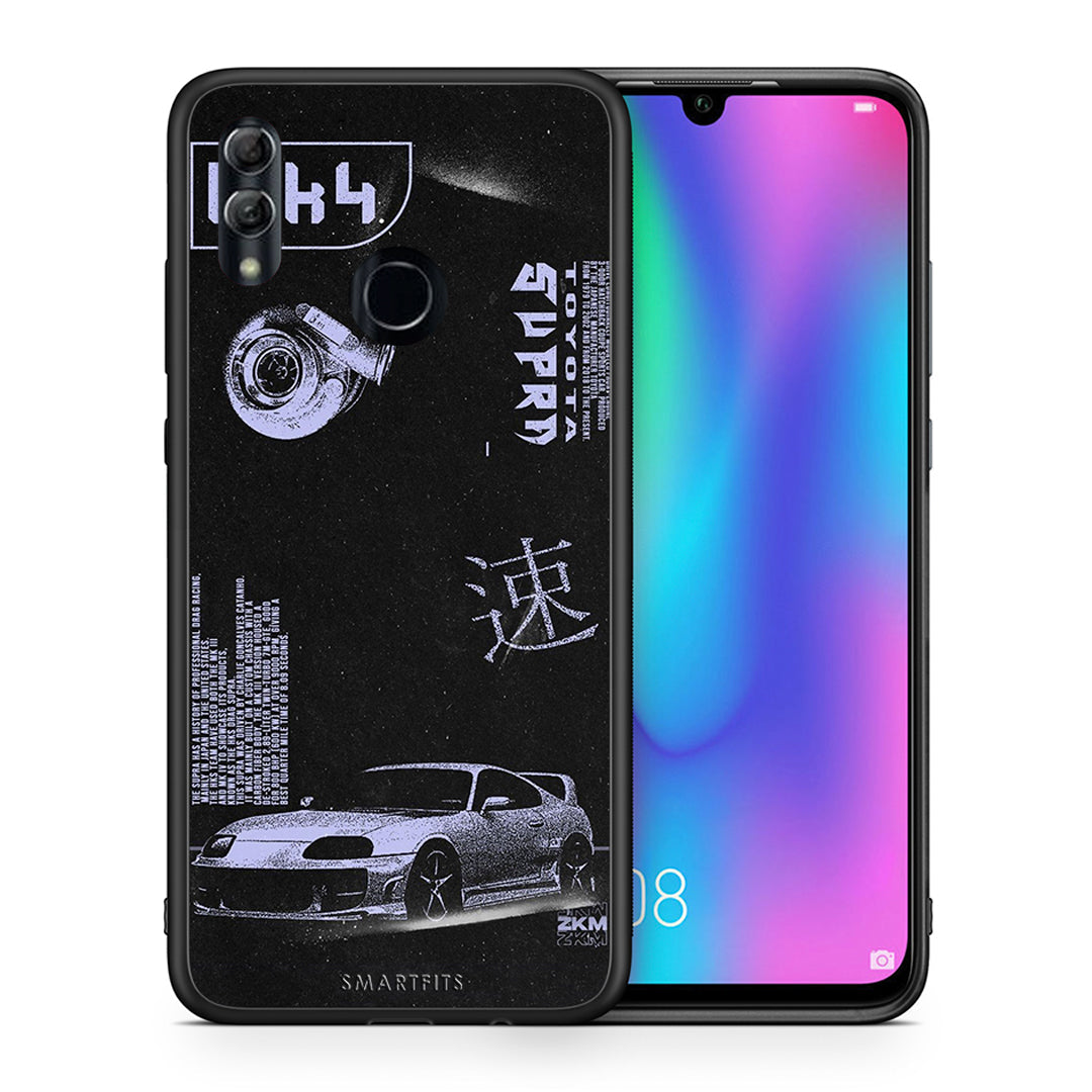 Θήκη Αγίου Βαλεντίνου Honor 8x Tokyo Drift από τη Smartfits με σχέδιο στο πίσω μέρος και μαύρο περίβλημα | Honor 8x Tokyo Drift case with colorful back and black bezels