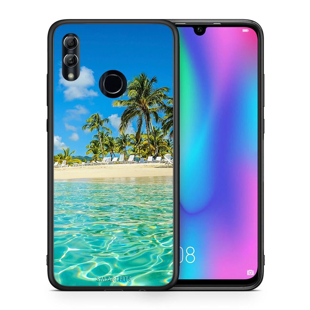 Θήκη Honor 10 Lite Tropical Vibes από τη Smartfits με σχέδιο στο πίσω μέρος και μαύρο περίβλημα | Honor 10 Lite Tropical Vibes case with colorful back and black bezels