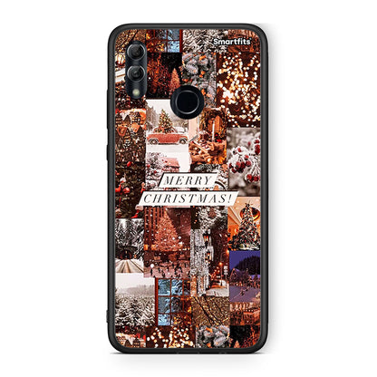 Huawei Honor 10 Lite Xmas Collage θήκη από τη Smartfits με σχέδιο στο πίσω μέρος και μαύρο περίβλημα | Smartphone case with colorful back and black bezels by Smartfits