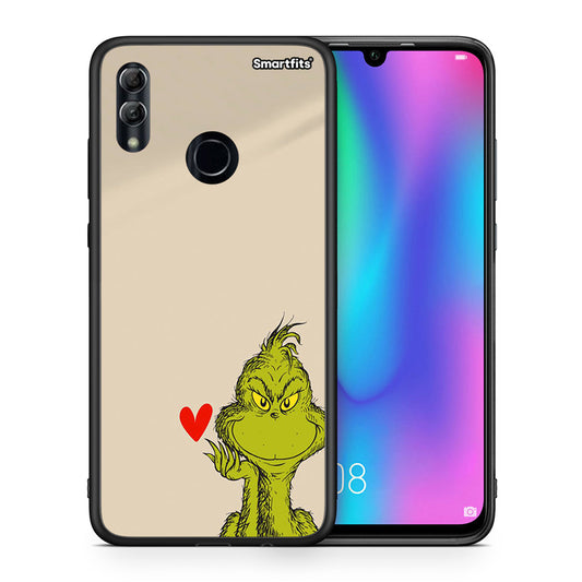 Θήκη Honor 10 Lite Xmas Grinch από τη Smartfits με σχέδιο στο πίσω μέρος και μαύρο περίβλημα | Honor 10 Lite Xmas Grinch case with colorful back and black bezels