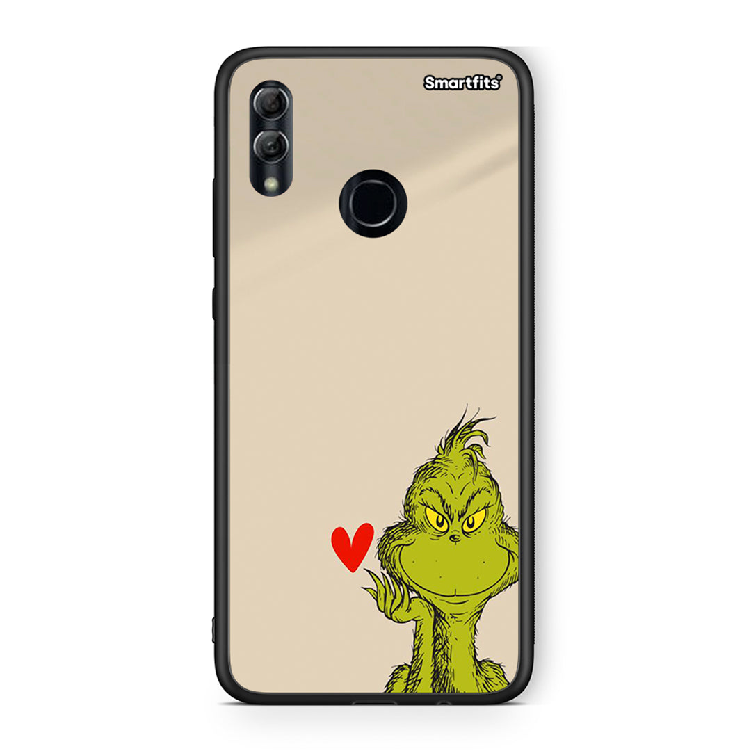 Huawei Honor 10 Lite Xmas Grinch θήκη από τη Smartfits με σχέδιο στο πίσω μέρος και μαύρο περίβλημα | Smartphone case with colorful back and black bezels by Smartfits