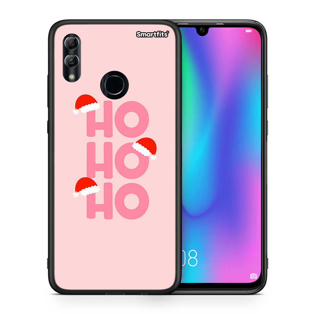 Θήκη Honor 8x Xmas Ho Ho Ho από τη Smartfits με σχέδιο στο πίσω μέρος και μαύρο περίβλημα | Honor 8x Xmas Ho Ho Ho case with colorful back and black bezels