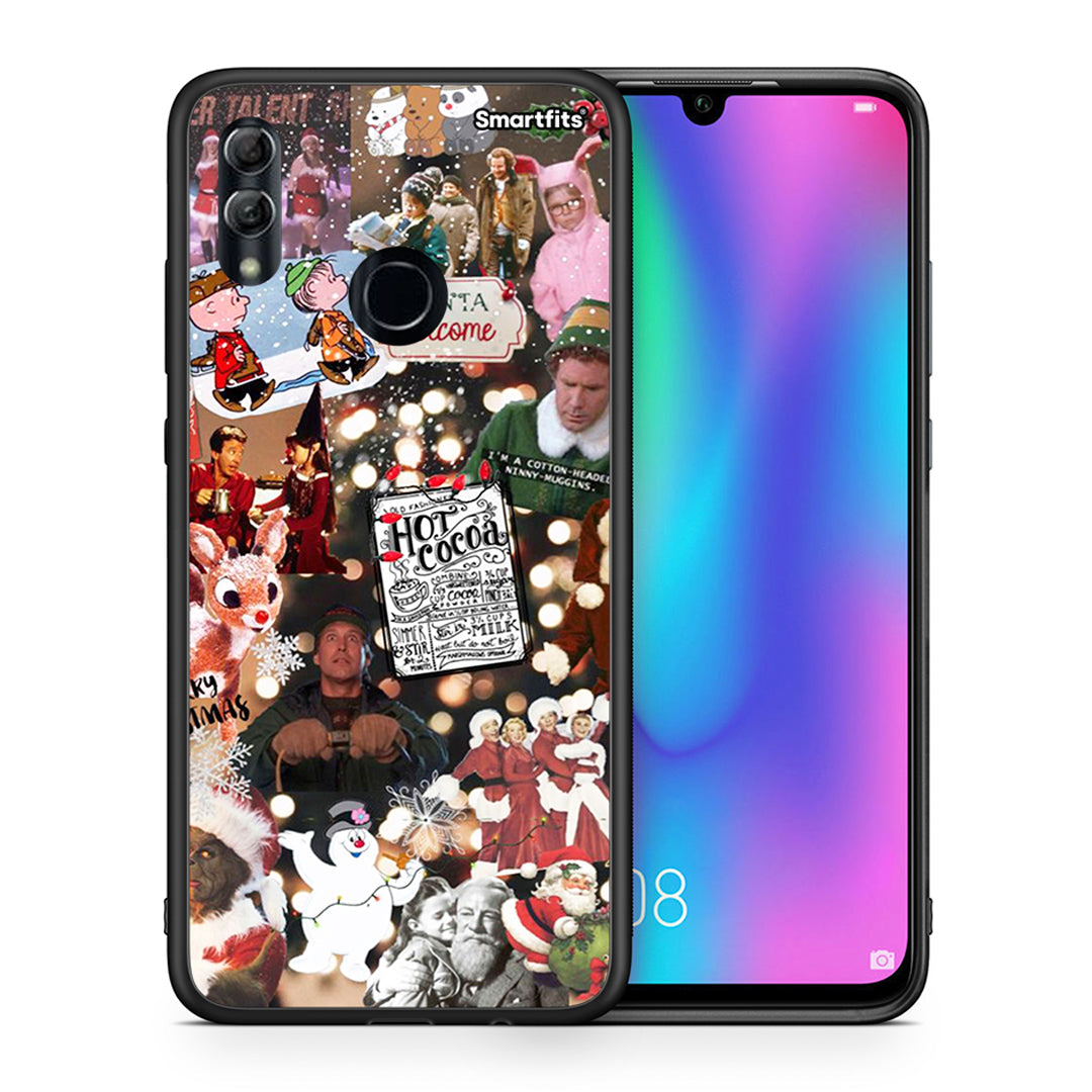 Θήκη Honor 10 Lite Xmas Movies από τη Smartfits με σχέδιο στο πίσω μέρος και μαύρο περίβλημα | Honor 10 Lite Xmas Movies case with colorful back and black bezels