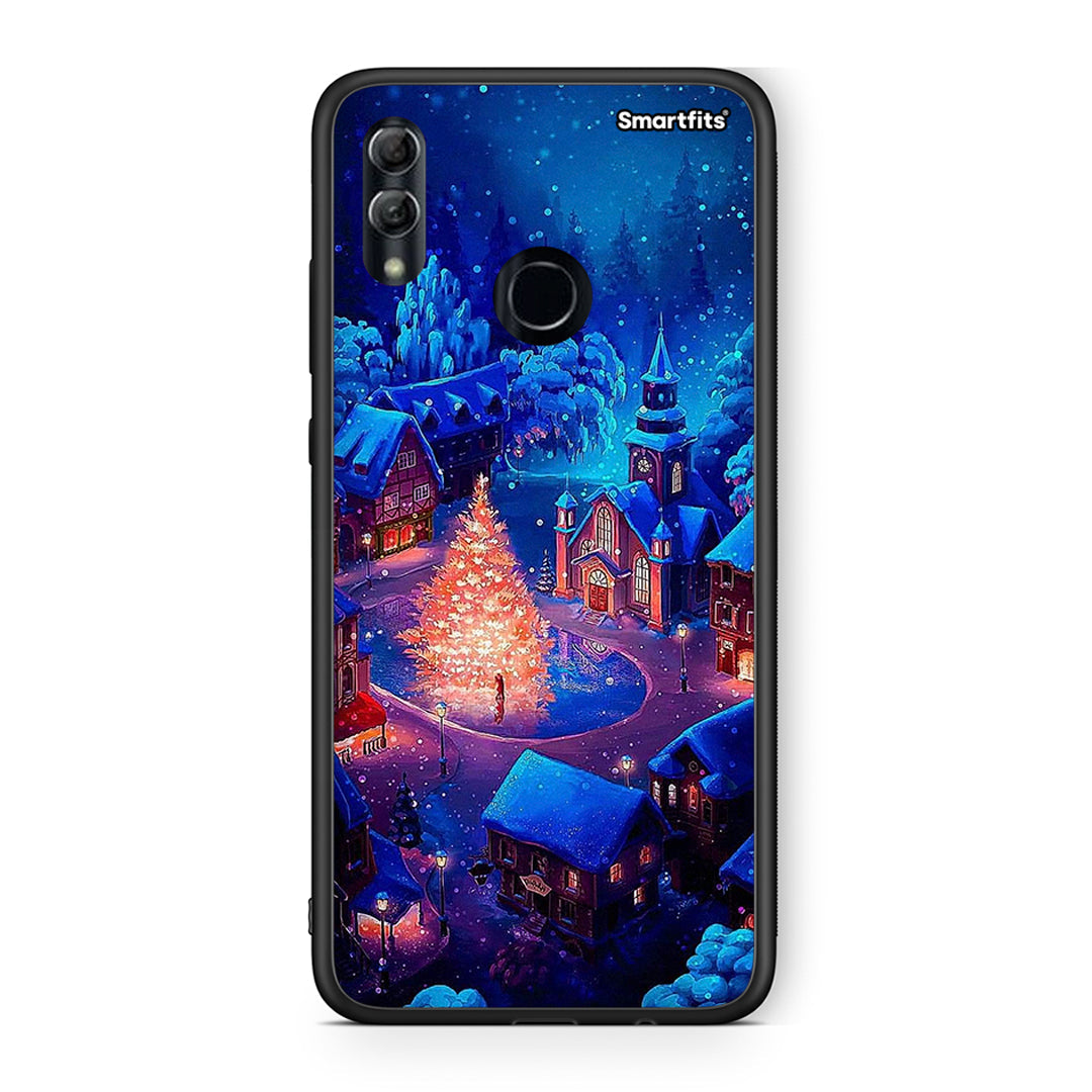 Huawei Honor 10 Lite Xmas Village θήκη από τη Smartfits με σχέδιο στο πίσω μέρος και μαύρο περίβλημα | Smartphone case with colorful back and black bezels by Smartfits