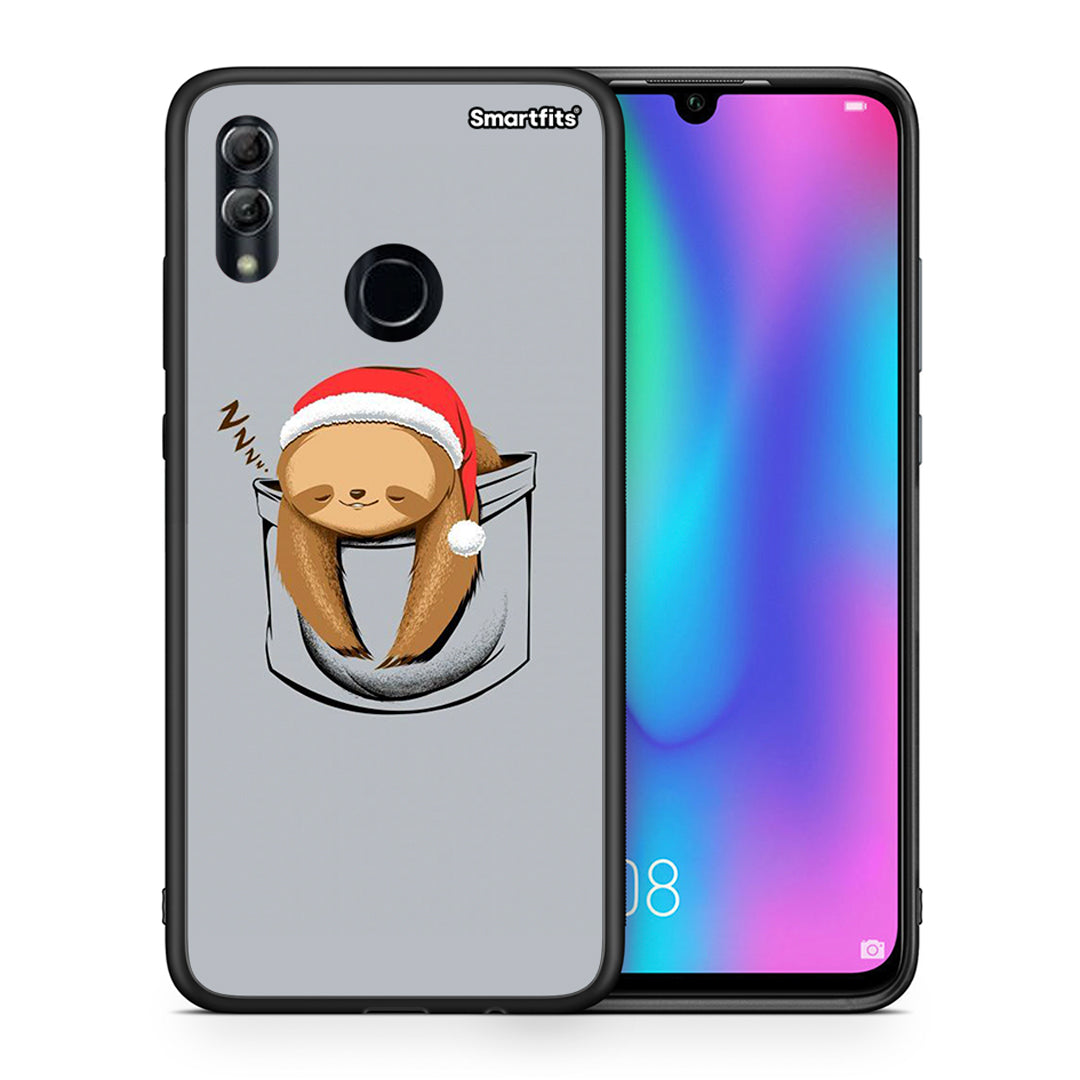 Θήκη Honor 8x Xmas Zzzz από τη Smartfits με σχέδιο στο πίσω μέρος και μαύρο περίβλημα | Honor 8x Xmas Zzzz case with colorful back and black bezels