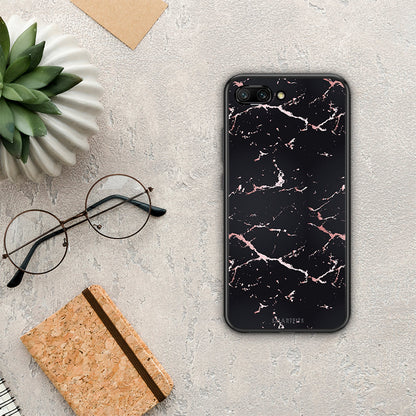 Marble Black Rosegold - Honor 10 θήκη
