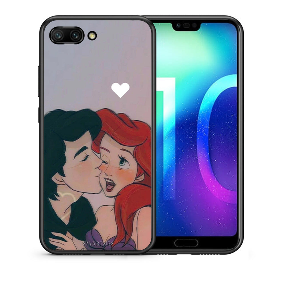 Θήκη Αγίου Βαλεντίνου Honor 10 Mermaid Love από τη Smartfits με σχέδιο στο πίσω μέρος και μαύρο περίβλημα | Honor 10 Mermaid Love case with colorful back and black bezels