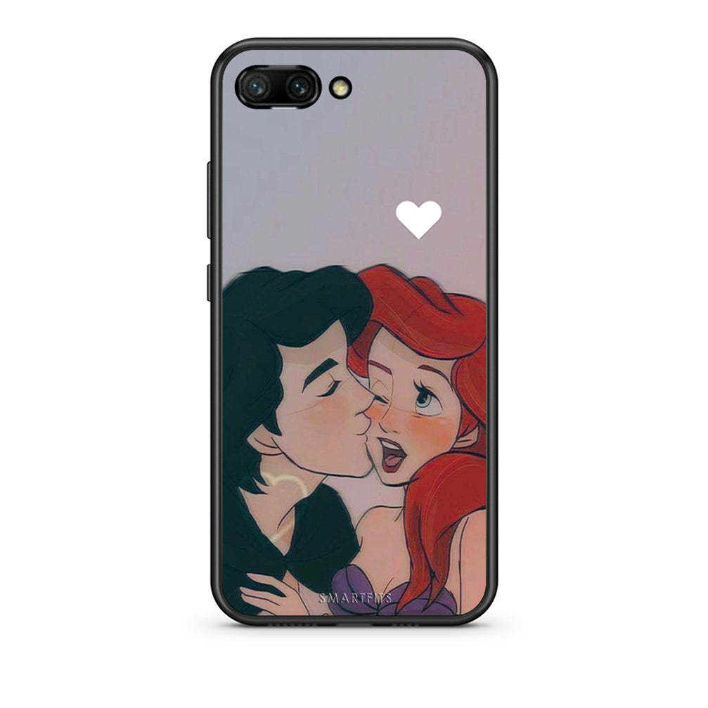 Honor 10 Mermaid Love Θήκη Αγίου Βαλεντίνου από τη Smartfits με σχέδιο στο πίσω μέρος και μαύρο περίβλημα | Smartphone case with colorful back and black bezels by Smartfits