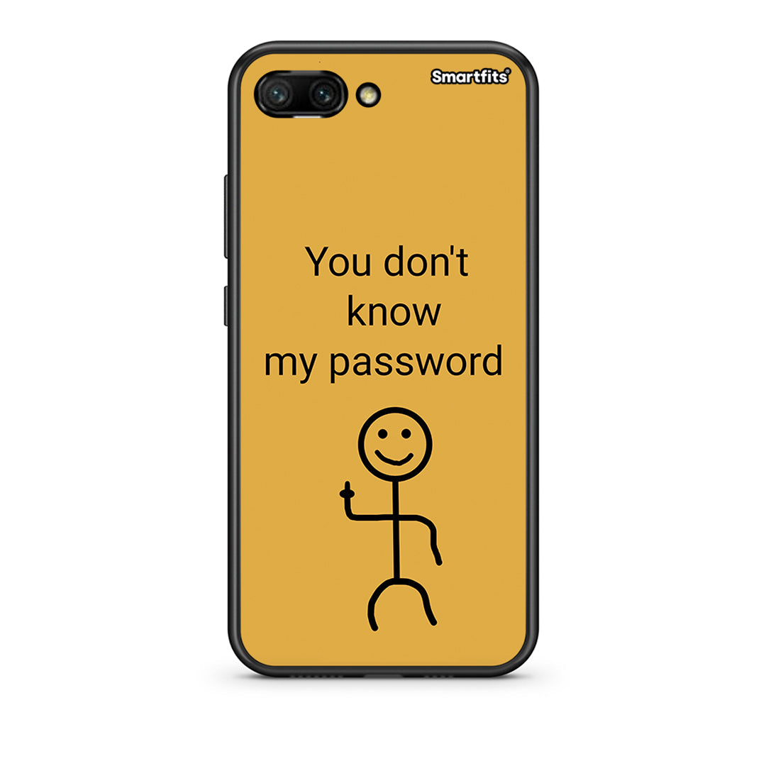 Honor 10 My Password Θήκη από τη Smartfits με σχέδιο στο πίσω μέρος και μαύρο περίβλημα | Smartphone case with colorful back and black bezels by Smartfits