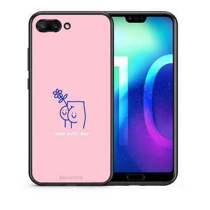 Θήκη Honor 10 Nice Day από τη Smartfits με σχέδιο στο πίσω μέρος και μαύρο περίβλημα | Honor 10 Nice Day case with colorful back and black bezels