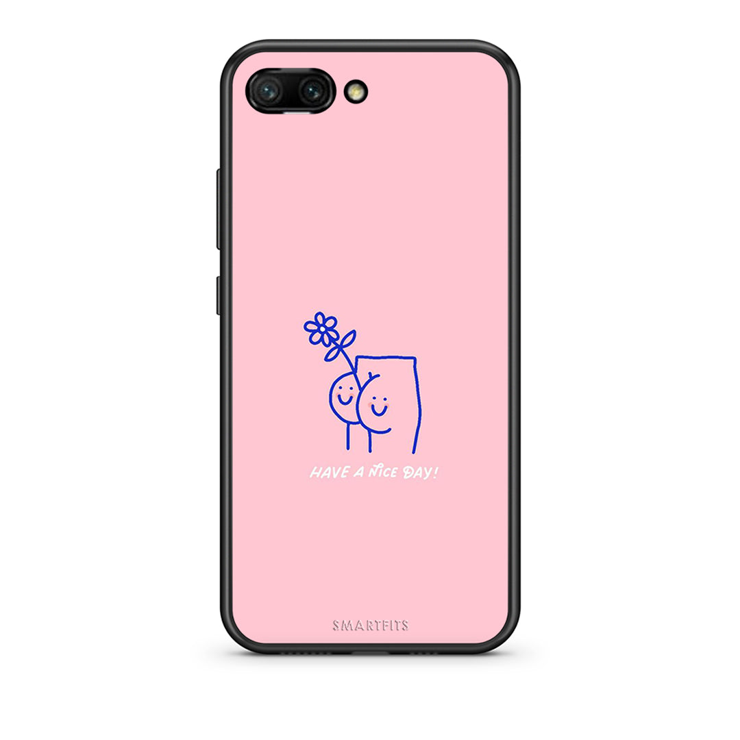 Honor 10 Nice Day θήκη από τη Smartfits με σχέδιο στο πίσω μέρος και μαύρο περίβλημα | Smartphone case with colorful back and black bezels by Smartfits