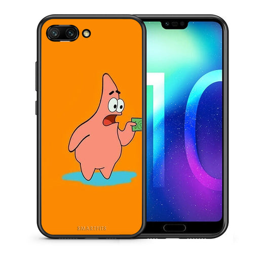 Θήκη Αγίου Βαλεντίνου Honor 10 No Money 1 από τη Smartfits με σχέδιο στο πίσω μέρος και μαύρο περίβλημα | Honor 10 No Money 1 case with colorful back and black bezels