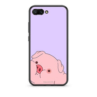 Thumbnail for Honor 10 Pig Love 2 Θήκη Αγίου Βαλεντίνου από τη Smartfits με σχέδιο στο πίσω μέρος και μαύρο περίβλημα | Smartphone case with colorful back and black bezels by Smartfits
