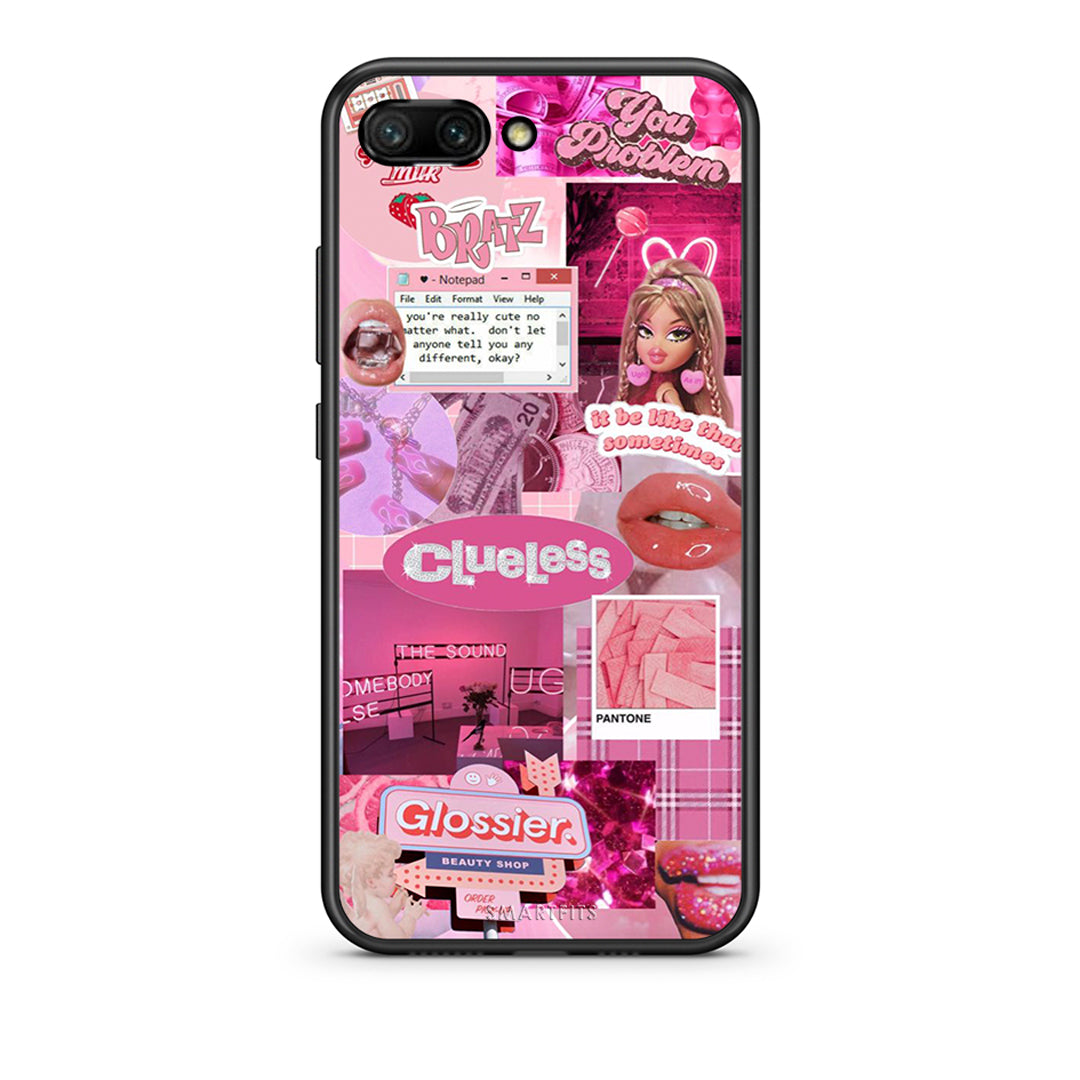 Honor 10 Pink Love Θήκη Αγίου Βαλεντίνου από τη Smartfits με σχέδιο στο πίσω μέρος και μαύρο περίβλημα | Smartphone case with colorful back and black bezels by Smartfits