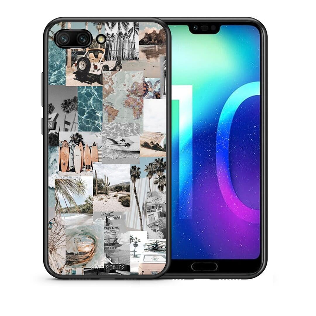 Θήκη Honor 10 Retro Beach Life από τη Smartfits με σχέδιο στο πίσω μέρος και μαύρο περίβλημα | Honor 10 Retro Beach Life case with colorful back and black bezels