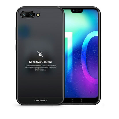 Θήκη Honor 10 Sensitive Content από τη Smartfits με σχέδιο στο πίσω μέρος και μαύρο περίβλημα | Honor 10 Sensitive Content case with colorful back and black bezels