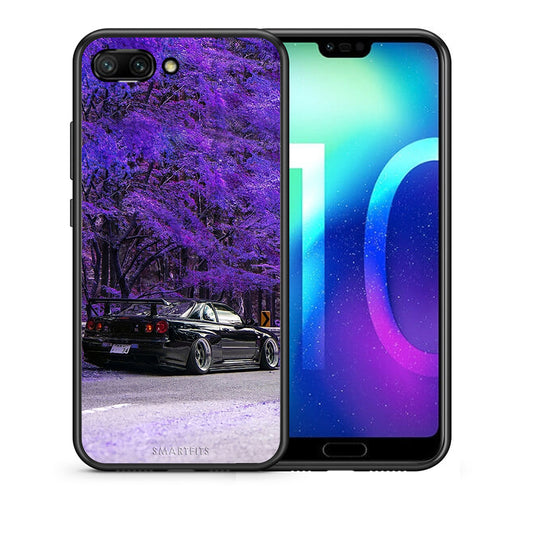 Θήκη Αγίου Βαλεντίνου Honor 10 Super Car από τη Smartfits με σχέδιο στο πίσω μέρος και μαύρο περίβλημα | Honor 10 Super Car case with colorful back and black bezels