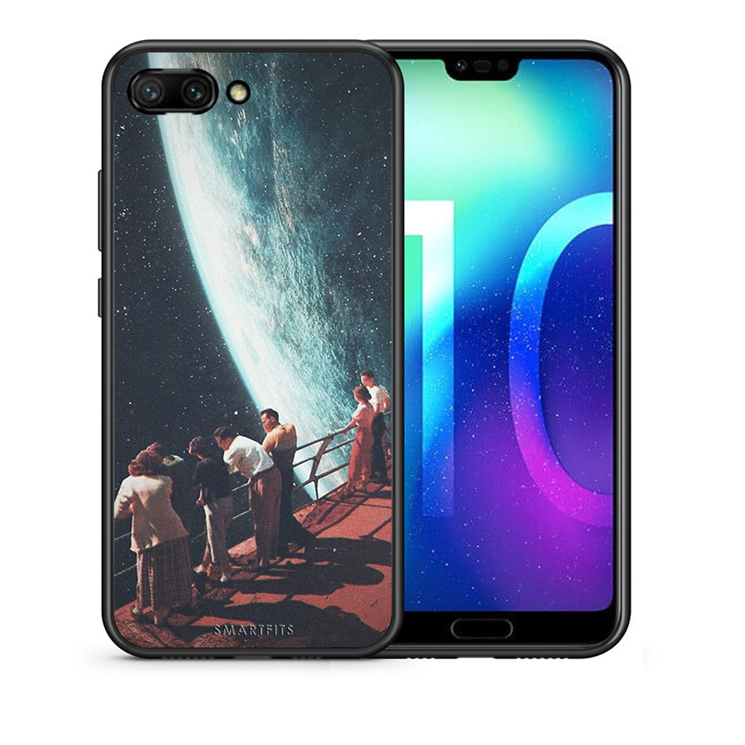 Θήκη Honor 10 Surreal View από τη Smartfits με σχέδιο στο πίσω μέρος και μαύρο περίβλημα | Honor 10 Surreal View case with colorful back and black bezels