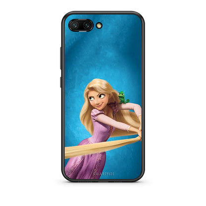 Honor 10 Tangled 2 Θήκη Αγίου Βαλεντίνου από τη Smartfits με σχέδιο στο πίσω μέρος και μαύρο περίβλημα | Smartphone case with colorful back and black bezels by Smartfits