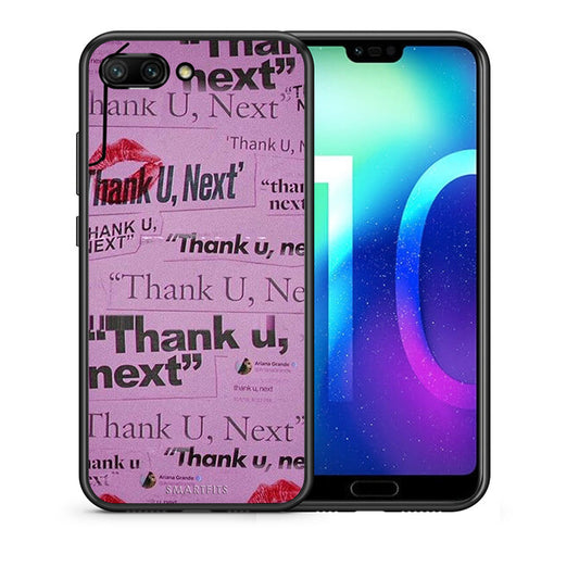 Θήκη Αγίου Βαλεντίνου Honor 10 Thank You Next από τη Smartfits με σχέδιο στο πίσω μέρος και μαύρο περίβλημα | Honor 10 Thank You Next case with colorful back and black bezels