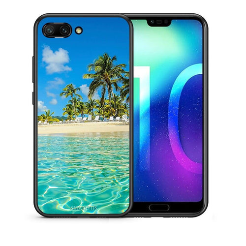 Θήκη Honor 10 Tropical Vibes από τη Smartfits με σχέδιο στο πίσω μέρος και μαύρο περίβλημα | Honor 10 Tropical Vibes case with colorful back and black bezels
