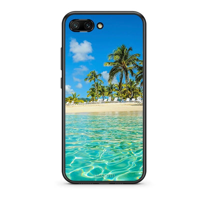 Honor 10 Tropical Vibes Θήκη από τη Smartfits με σχέδιο στο πίσω μέρος και μαύρο περίβλημα | Smartphone case with colorful back and black bezels by Smartfits