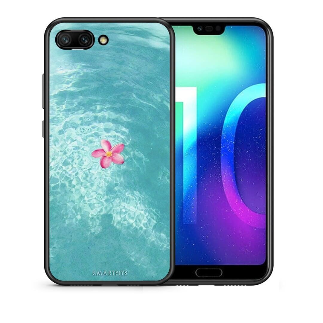 Θήκη Honor 10 Water Flower από τη Smartfits με σχέδιο στο πίσω μέρος και μαύρο περίβλημα | Honor 10 Water Flower case with colorful back and black bezels