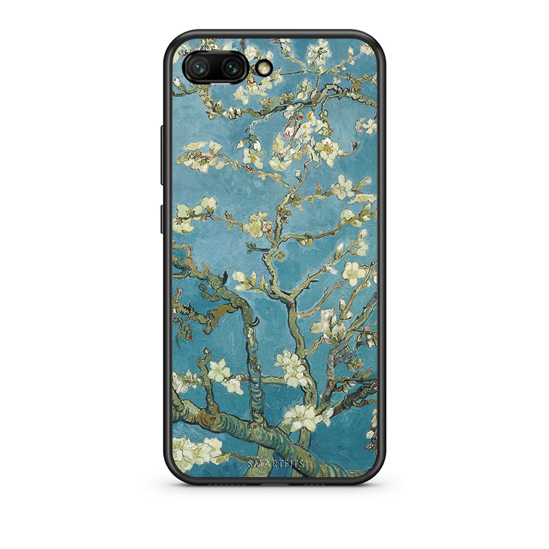 Honor 10 White Blossoms θήκη από τη Smartfits με σχέδιο στο πίσω μέρος και μαύρο περίβλημα | Smartphone case with colorful back and black bezels by Smartfits