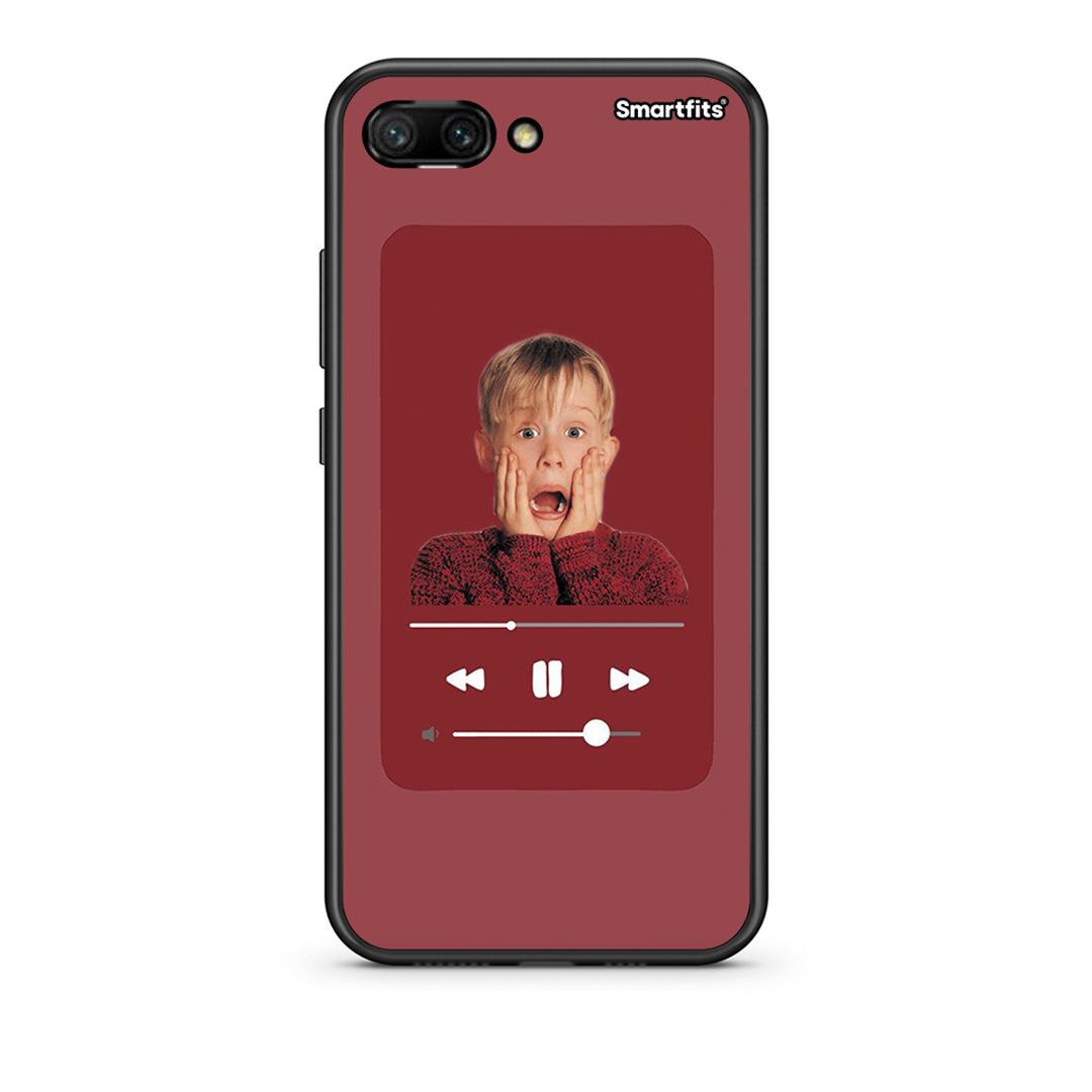 Huawei Honor 10 Xmas Alone Music θήκη από τη Smartfits με σχέδιο στο πίσω μέρος και μαύρο περίβλημα | Smartphone case with colorful back and black bezels by Smartfits