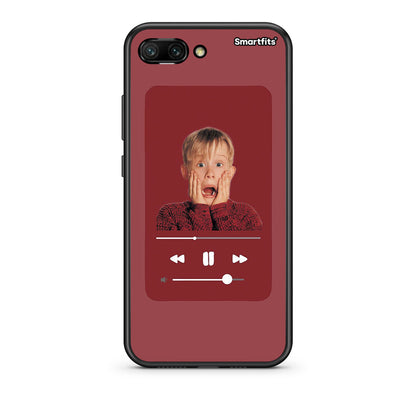 Huawei Honor 10 Xmas Alone Music θήκη από τη Smartfits με σχέδιο στο πίσω μέρος και μαύρο περίβλημα | Smartphone case with colorful back and black bezels by Smartfits