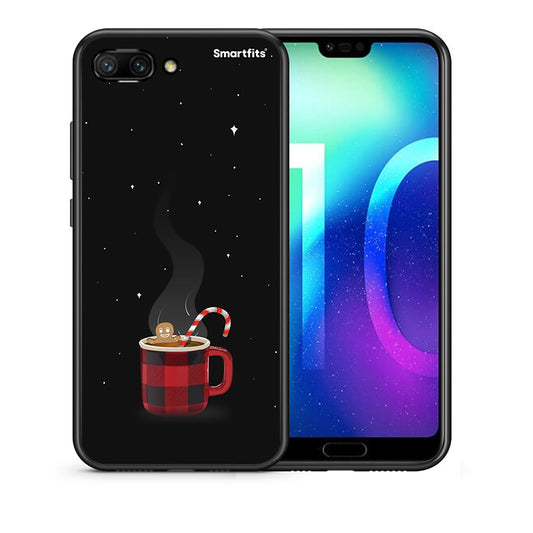 Θήκη Honor 10 Xmas Bathing από τη Smartfits με σχέδιο στο πίσω μέρος και μαύρο περίβλημα | Honor 10 Xmas Bathing case with colorful back and black bezels