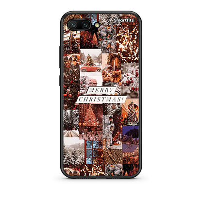 Huawei Honor 10 Xmas Collage θήκη από τη Smartfits με σχέδιο στο πίσω μέρος και μαύρο περίβλημα | Smartphone case with colorful back and black bezels by Smartfits