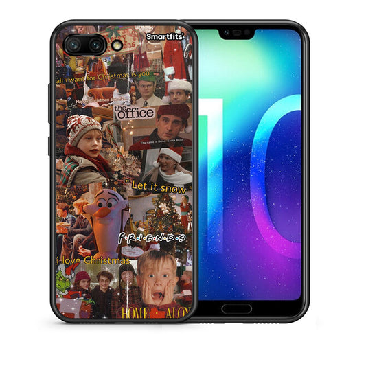 Θήκη Honor 10 Xmas Wishes από τη Smartfits με σχέδιο στο πίσω μέρος και μαύρο περίβλημα | Honor 10 Xmas Wishes case with colorful back and black bezels