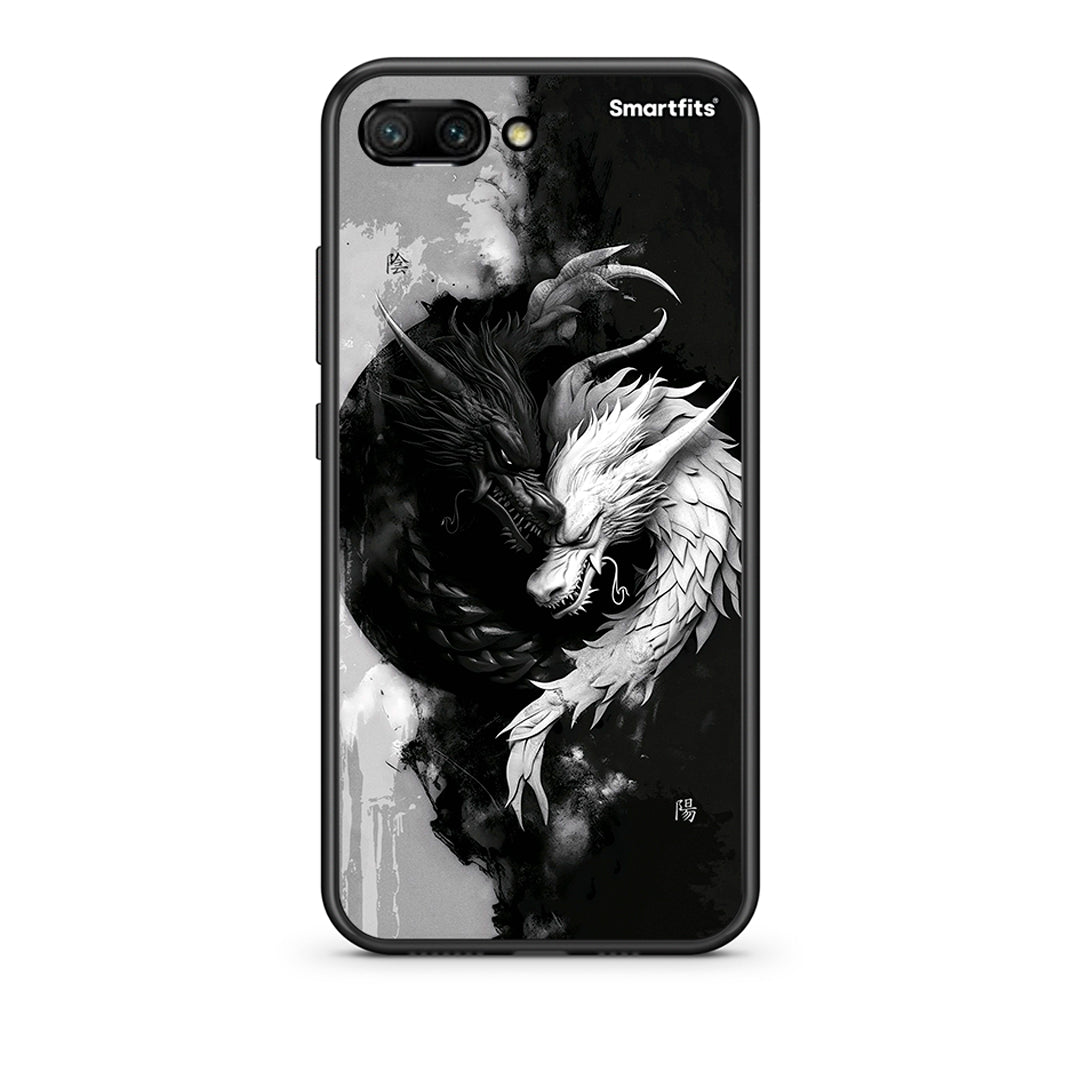 Honor 10 Yin Yang Θήκη από τη Smartfits με σχέδιο στο πίσω μέρος και μαύρο περίβλημα | Smartphone case with colorful back and black bezels by Smartfits