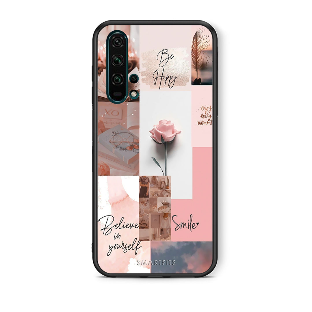 Θήκη Honor 20 Pro Aesthetic Collage από τη Smartfits με σχέδιο στο πίσω μέρος και μαύρο περίβλημα | Honor 20 Pro Aesthetic Collage case with colorful back and black bezels